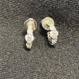 Melinda Maria Silver Crystal Earrings